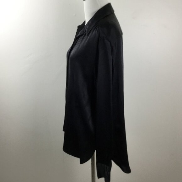 Zara Black Silky shirt m - Picture 4 of 9